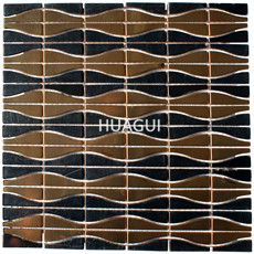 Metal Field Tile  Metal Tile in Multi-Color  Black& Silver Stainless Steel mosaic tile building material 