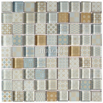 Ann Sacks glass mosaic Tile in light blue white fresh color for Kitchen Wall Shower Room