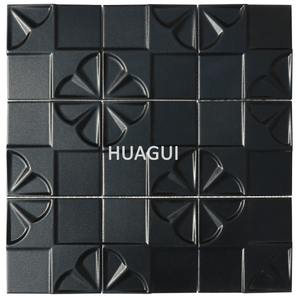 Black reproduction tile