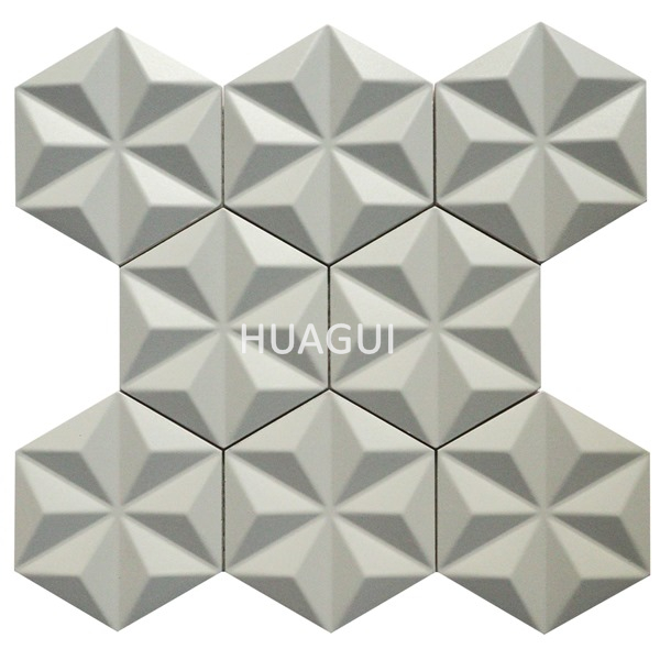 Grey hexagon handmade company tiles