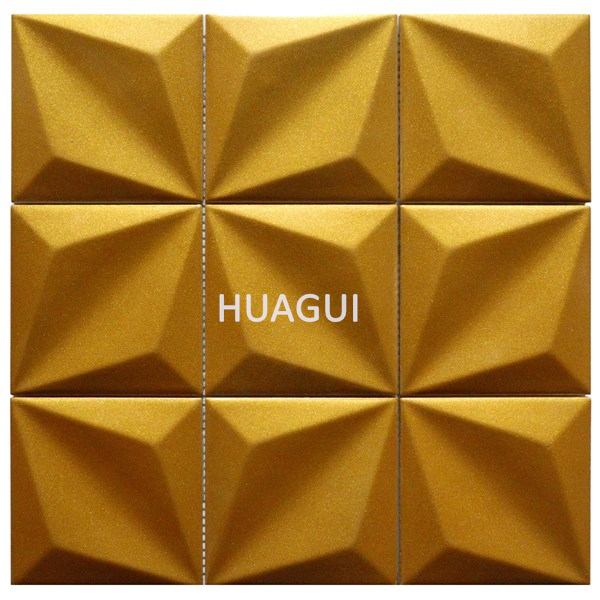 Yellow hexagon mosaic artistictile
